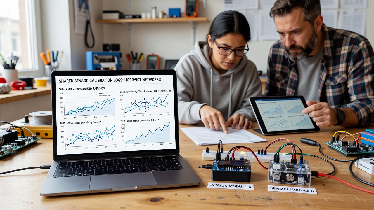 Industrial monitoring dashboard displaying data from paired legacy sensors and modern visualization tools