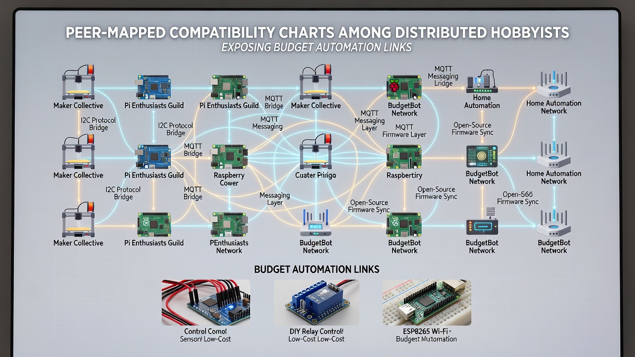 Example compatibility chart showing links between vintage peripherals and budget SaaS automation options