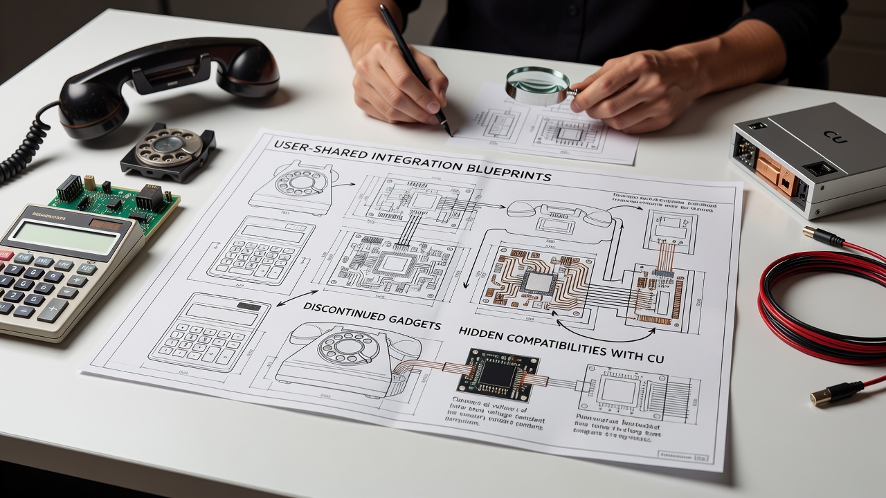 Technical diagram of adapter configurations linking old devices to subscription cloud services